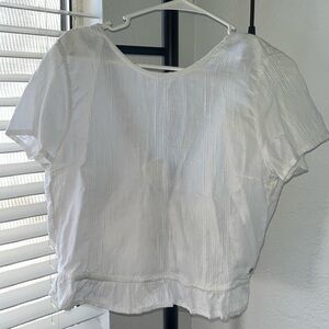 Roxy white backless blouse with tie